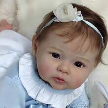 Realistic Reborn Baby Dolls Girls With Hair, Lifelike 20 Inch 50 CM Soft Vinyl Newborn Sleeping Toddler Girl Anatomically Correct Baby Dolls That Look Real Life Size Toys For Kids - 彩色 - 查看 5