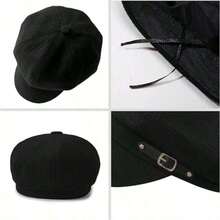 Women's Beret Hat Fashion Elegant Retro Style Breathable Sun Hat For Spring Summer Fall Winter Versatile Casual Cap For Work Travel Daily Wear - White - View 4