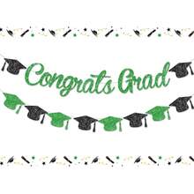 1Set Congrats Grad Banner,Graduation Cap Garland Bunting Banner,Graduation Party Hanging Banner,For Graduation Ceremony, Grad Party Backdrop,Home & Classroom Wall Decor,2026 Graduation Congratulations Graduation Party Decoration,Graduation Gift - Graduation Flag - View 15