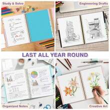 Graph Paper Notebook: 5 Subject Graphing Notebook with Removable Dividers 300 Pages 100gsm Thick Spiral Grid Notebooks 5x5 Graph Ruled Paper Large A4 Journal for School Work Women Men 8.5" X 11" - como en la foto - Ver 6