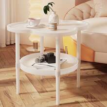 1件装创意家居咖啡桌，现代简约客厅移动储物架，奶油色沙发边桌，床头柜，转角桌，客厅咖啡桌，家用沙发边桌，卧室床头柜，阳台咖啡桌，适用于卧室、客厅、阳台安装 - 彩色 - 查看 4