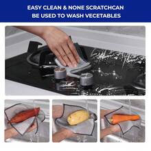 10/20/30片装单面金属丝百洁布，20*20厘米钢丝清洁布，适用于厨房炉灶、洗碗、去除油脂，清洁布/毛巾 - 銀色 - 查看 10