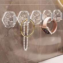 Bộ 4/8 móc treo tường cao cấp Glacier, không cần khoan, dùng cho phòng tắm, nhà bếp, tủ quần áo. - Vàng - Xem 5