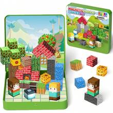 32-200块磁性积木，磁性立方体感官STEM玩具，适合男孩、女孩，可作万圣节装饰、复活节生日礼物、户外旅行游戏（0.8英寸/2厘米），适合3岁以上儿童 - 彩色 - 查看 8