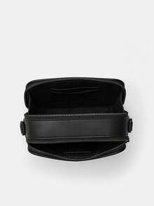 Coach Wyatt 20 Letter Print Zipper Crossbody Bag With Wide Strap For Men - Black - View 7