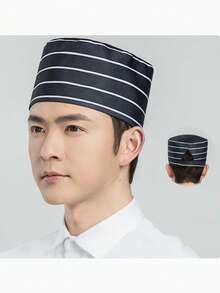 Mũ đầu bếp unisex, có thể giặt được, chuyên dụng cho dịch vụ ăn uống, không co giãn, phù hợp cho việc nấu nướng và các nghề nghiệp khác. - Nhiều màu - Xem 9