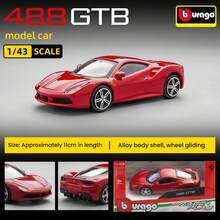 Burago 1:43 比例法拉利地球系列，Enzo、458、488、F40、Roma、250 Testa Rossa、Purosangue、SP1、Portofino 合金压铸赛车模型静态微缩车玩具收藏品男士礼物 - 彩色 - 查看 9