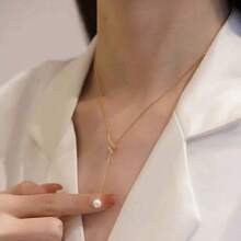 方兴珍珠流苏项链 女士S925纯银小巧设计 气质高端百搭女士锁骨链 - 珍珠流蘇項鍊 - 查看 6