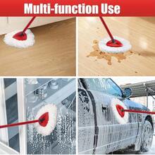 Spin Mop Replacement Head For OCeda EasyWring Microfiber Spin Mops, 2 Microfiber Mop Refills 4-Section 30-To-58 Inch Mop Replacement Stick And 1 Base Combo Set (White(1 Tank System) - 2 個替換裝 + 1 個底座 + 1 個手柄(1 個儲液罐系統)+ 紅色 - 查看 5