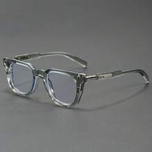 Limited Edition Handmade Retro Design Eyeglass Frame In Mint Translucent Green, Fresh And Artistic - Đen và xám - Xem 10