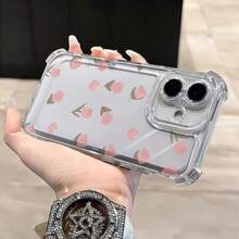 Funda de teléfono creativa con diseño de pantalla alta anti-caída y tulipán rosa transparente compatible con Apple 17 Pro Max/ 9 Pro XL/ Smart 8/ Hot 40i/Spark 20/Spark 20C/Spark Go 2024/ Moto G84/Honor X9b/1+ Ace 3V/Galaxy S25 S24Ultra S24Plus S24FE S23 S22 S21 S20 A73 A72 A70 A55 A54 A53 A52 A50 A30 A42 A35 A34 A33 A25 A24 A20 A30 A15 - transparente - Ver 3