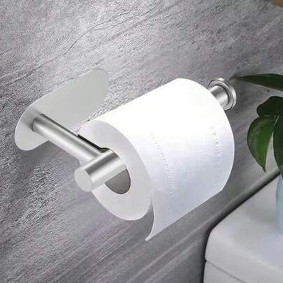 1 cái hộp đựng giấy vệ sinh bằng thép không gỉ, hộp đựng giấy vệ sinh cuộn có thể thu gọn, không cần khoan.