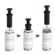 Black Plastic Push-In Connector Cap Pneumatic Plug, Suitable For 6mm/8mm/12mm Inner Diameter Push-In Connector Plugs, Multiple Sizes Of Tubing Connection Fittings Available - Push-in Connector - View 6