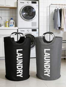 Modern Laundry Hamper With Round Ring Handles, Extra Large Storage Capability Dirty Clothes Basket For Dorm Room Residents Efficient Laundry Bag To Keep Spaces Neat And Tidy In Every Room Of The House. Collapsible Hamper Foldable Storage Laundry Storage Home Organization Storage Containers, Space Saving Design - Multicolor - View 9