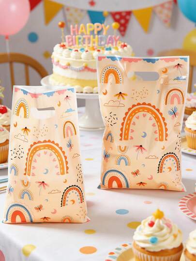 50 piezas Bolsas de regalo estilo bohemio, adecuadas para decoración de baby shower, fiesta de cumpleaños, fiesta de revelación de género, fiesta de primer diente del bebé, fiesta de bienvenida del recién nacido, decoración de ducha nupcial, decoración de escritorio estilo bohemio, bolsas de compras, embalaje de cocina, decoración del hogar, decoración de primer cumpleaños, regalos de cumpleaños, recuerdos de fiesta