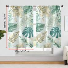 Bộ 2 rèm cửa họa tiết lá nhiệt đới với hình in lá Monstera xanh và lá cọ vàng óng ánh, tạo nên cảm giác nhiệt đới phóng khoáng và sang trọng. Những chiếc rèm chắn sáng mùa hè này rất phù hợp cho hiên nhà và phòng khách. - Nhiều màu - Xem 8