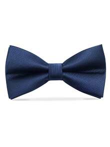 1pc Men's Navy Blue Textured Bow Tie - Navy Blue - View 1