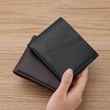 Ví nam, ví da PU ngắn cho nam, ví công sở tối giản thời trang, ví đựng nhiều thẻ. - Nhiều màu - Xem 3
