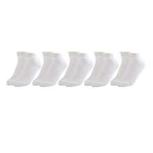 5 Paar Damen Sommer Schwarz Weiß Grau atmungsaktive Mesh Bootsocken (erhältlich in 20/12/10/5/4/3/1 Paaren) - Weiss - Übersicht 16