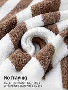 4pcs Oversized Striped Coral Bath Towel Set - Ultra-Soft, Quick-Drying, Luxurious For Home, Gym, Spa, 55x27 Inches, Bohemian Style, Multi-Color - Multi-color a - View 8