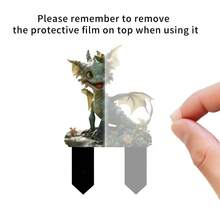 Charming Cute Jurassic Mini Dinosaur Acrylic Garden Stakes, Outdoor Decor For Potted Plants - A - View 5