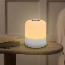 Đèn ngủ cảm ứng 1 chiếc, đèn LED 3 màu ánh sáng ấm có thể điều chỉnh độ sáng, sạc USB, đèn ngủ cảm ứng di động, thích hợp trang trí phòng ngủ, phòng khách và bàn làm việc, quà tặng lãng mạn. - 16 màu ánh sáng có thể điều chỉnh - Xem 5