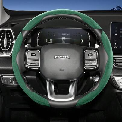 Hocasen Bọc vô lăng bằng da lộn Alcantara cho Haval, thiết kế thể thao mới, phân đoạn, chống trượt, lắp đặt nhanh, siêu mỏng, phù hợp với H6/Jolion/H9/Dargo/Big Dog/H7/H5. Màu đen, nâu, mocha, nâu, cam, đỏ, xanh lá cây.