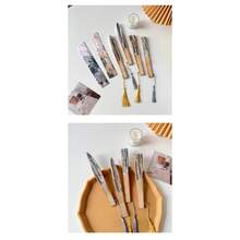 Quạt 1/6 + Vỏ quạt 1/6 kiểu Trung Quốc mới, Quạt dao rồng, Quạt gấp nữ, Quạt gấp nhỏ cầm tay kiểu Nhật cổ, Quạt kiểu Trung Quốc - Nhiều màu - Xem 5