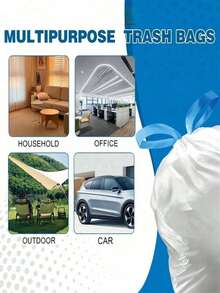 15 chiếc/cuộn, 1 cuộn/5 cuộn/10 cuộn Túi đựng chất thải cho thú cưng dày và bền, túi rác dùng một lần, túi rác nhà bếp có dây rút, túi rác màu trắng dung tích lớn, thích hợp cho chó, mèo, dọn dẹp khay vệ sinh - dùng tại nhà, khi đi du lịch, huấn luyện trong lồng - tương thích với máy cho ăn tự động, dung tích lớn, chất lượng đáng tin cậy, sự lựa chọn hàng đầu của người nuôi mèo. - Nhiều màu - Xem 7