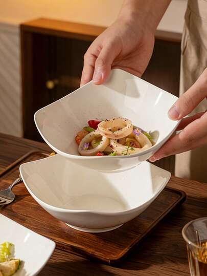 2个/4个/6个/8个/10个装可重复使用PP塑料沙拉碗套装，适用于冷菜、熟食、甜点、派对食品，可堆叠收纳，适合家庭聚会、酒店、微波炉加热、户外房车/露营野餐，轻便可折叠，夏季婚礼餐具。