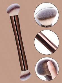 3Pcs Professional Aluminum Tube Dual-Ended Makeup Brushes Set, Soft Foundation Brush, Blush Brush, Powder Brush, Concealer Brush, Contour Brush, Blending Brush, Essential Makeup Brushes, Soft Bristles, Portable, Travel Friendly, Gift For Women And Girls,Brush Set,Makeup Brush Kit,Make Up Brush Set,Make Up Set Complete,Makeup Brush Set,Complete Makeup Kit,Brush Kit,Brushes Makeup Set,Makeup Gift Set,Set,Giveaways,Professional Makeup Brushes,Complete Makeup Set - 咖啡棕 - 查看 6