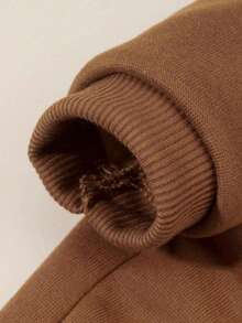 1 pieza Sudadera básica cómoda y cálida de color dopamina, adecuada para gatos y perros, para interiores y exteriores - Marrón - Ver 10