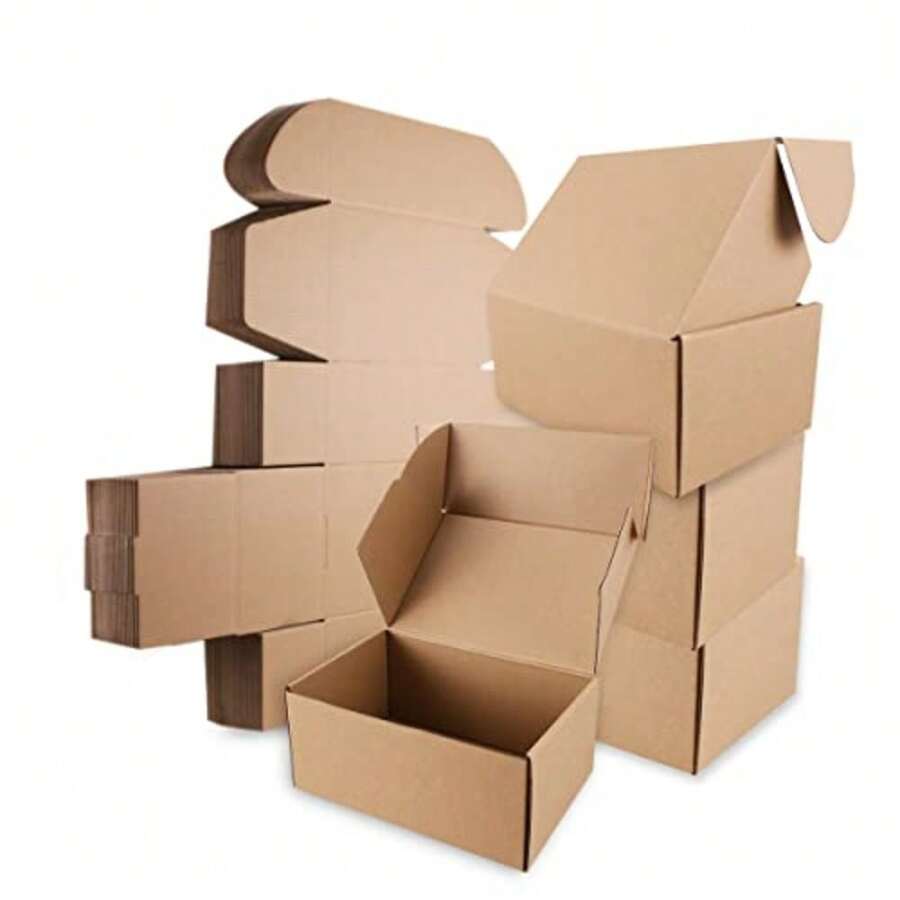 Shipping Boxes 9"X6"X4"Which Is Anti-Impact Come With Exquisite Sealing Label.Suitable E-Commerce Packaging Shipping Packaging. - Trắng - Xem 1