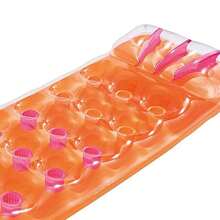 Flotador Inflable Cama Montable Para Piscina 188 Cm - Naranja - Ver 2