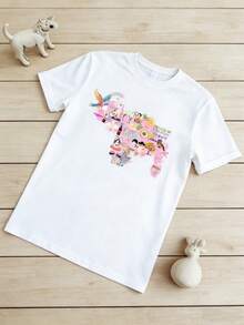 Summer Outfits For Women Vacation Outfits Women Spring Outfits For Women VenezuelaS Graphic T-Shirt, Plus Size Cotton Comfortable Short Sleeves, 220g - 白色 - 查看 2
