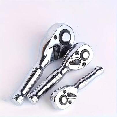 Cờ lê bánh cóc nhanh, tay cầm ngắn, 72 răng, dụng cụ sửa chữa ô tô, đầu tuýp tự động hai chiều 1/4", cờ lê bảo dưỡng xe hơi.