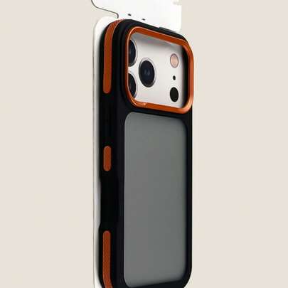 Splicing 1pc Fluorescent Color Match Anti-Flip Anti-Drop Frame Matte Clear Phone Case Compatible With IPhone 1716 15 14 13 12 11 Pro Max Plus Air Soft Silicone Back Cover