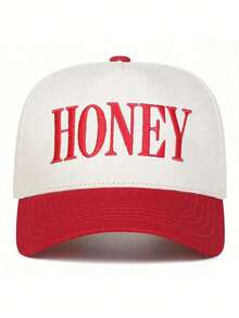 1顶“HONEY”刺绣棒球帽，适合春秋季户外穿着、休闲、度假和旅行。 - 棒球帽 - 查看 1