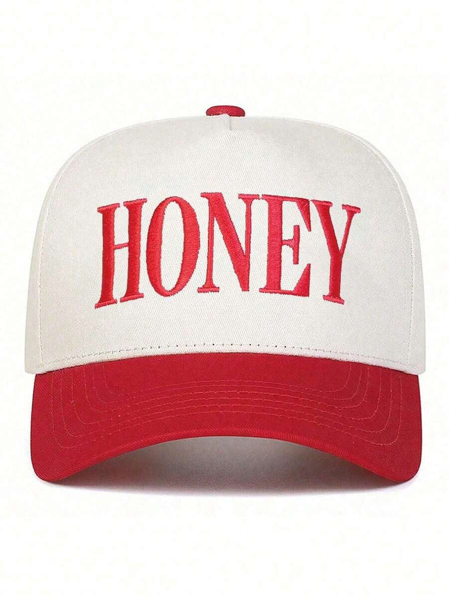 1顶“HONEY”刺绣棒球帽，适合春秋季户外穿着、休闲、度假和旅行。 - 棒球帽 - 查看 1