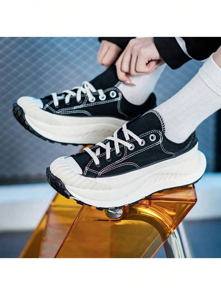 匡威 2026 春季新款 Chuck 70 AT-CX 功能性厚底帆布鞋，男女通用休闲帆布鞋 A06557 - 黑色 - 查看 1