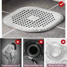 1/2/4pcs Sink Drain Filter, Silicone Clogging Stopper For Bathtub Shower Floor Drain, Kitchen Odor Removal Bathroom Accessories - Grey - View 3