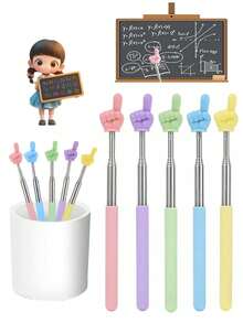 1pc Adjustable Stainless Steel Baton, Suitable For Children's Teaching And Conducting, Home Or Classroom Use, Back To School Season (Random) - Multicolor - View 6