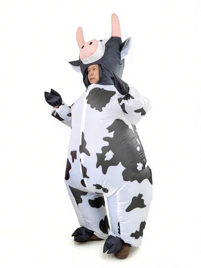 Customized Inflatable Cow Mascot Costume, Cartoon Plush Doll Outfit For Advertising, Promotional Events, Party Dress