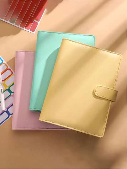 Carpeta de anillas de 6 de piel sintética PU tamaño A5/A6, diseño de moda 2026, cubierta de planificador personal, cierre magnético, adecuado para trabajadores de oficina, estudiantes, maestros, entusiastas de los diarios, profesionales de negocios, aplicable para oficina, estudio, aula, transporte, escritorio en el hogar, planificación de horarios, toma de notas, almacenamiento de documentos, el cierre magnético evita que se caigan las páginas