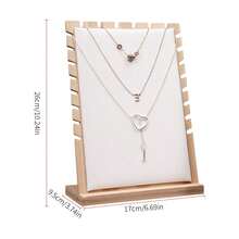 1 chiếc giá đỡ trưng bày dây chuyền bằng tre và gỗ có thể tháo rời, giá treo trang sức dây chuyền quai xanh, phụ kiện chụp ảnh trưng bày dây chuyền. - Nhiều màu - Xem 4