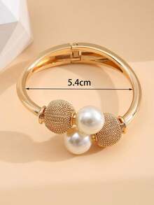 Faux Pearl Decor Bangle - 彩色 - 查看 3