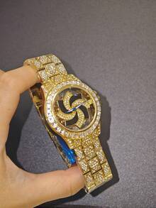 Đồng hồ nam cao cấp mặt số xoay 360° với thiết kế khảm đá quý, đồng hồ thạch anh xoay 360° hình cối xay gió. - Một cỡ - Xem 9