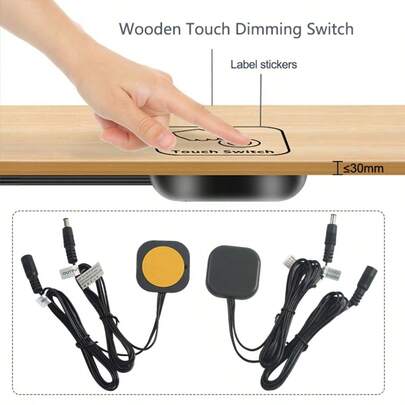 Intelligenter Touch-Sensor-Dimmer-Schalter DC 5-24V 8A durchdringbar 30mm versteckter Klebstoff LED-Lichtregler