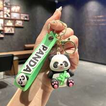 Cartoon Bamboo Panda Keychain Bag Pendant Car Keychain Cute Plush Couple Small Gift Wholesale - Khớp tre - Xem 5