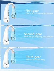 AIRPROSSING Portable Neck Fan, USB Rechargeable Neckband Fan With 3 Wind Speeds, Bladeless Design For Indoor/Outdoor, Travel Use In Summer - Multicolor - View 8